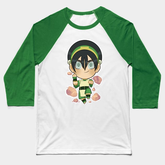 Toph Baseball T-Shirt by dragonlord19